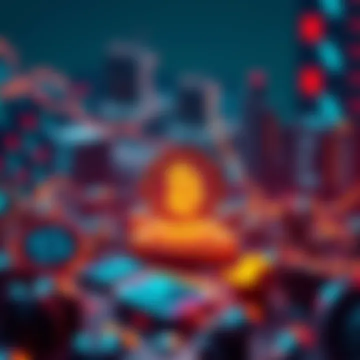 A visual representation of crypto narratives as standalone assets, with symbols for AI, ZK, and modular chains in the foreground.