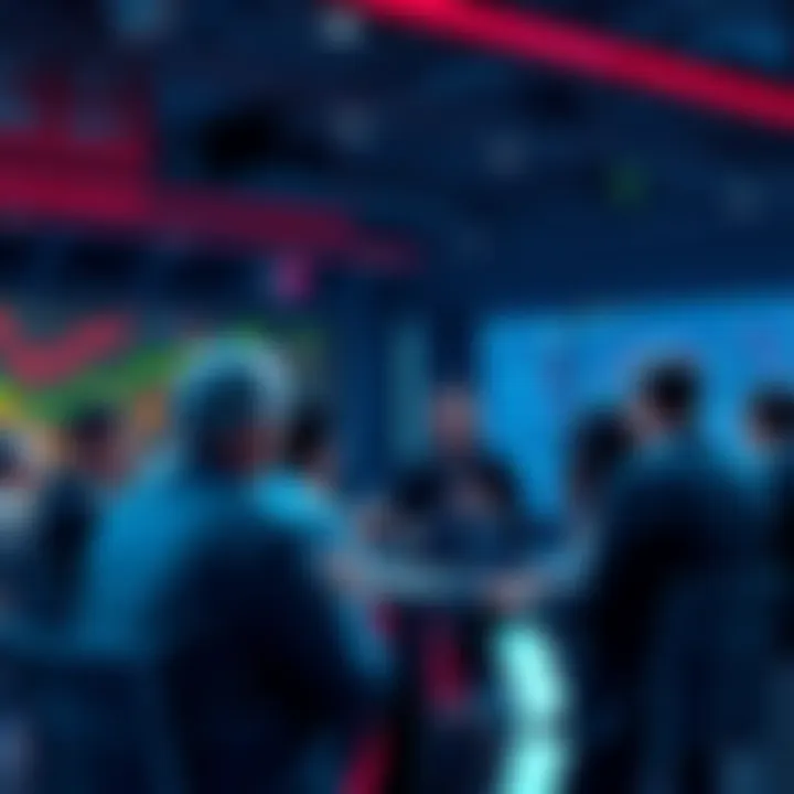 A group of people engaging in a lively discussion about trading strategies and events on a digital forum