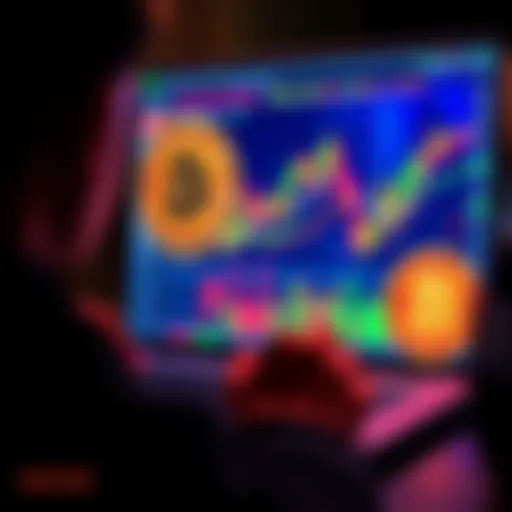 A person analyzing fractal bitcoin charts on a laptop while considering trading options