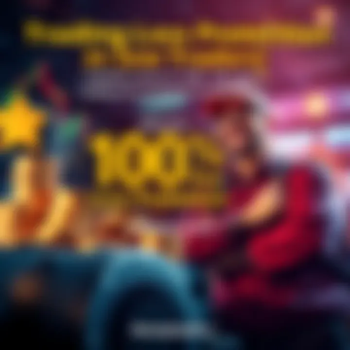 A banner promoting 100% loss protection for new traders in spot trading, featuring coins and a confident trader, with dates and compensation details