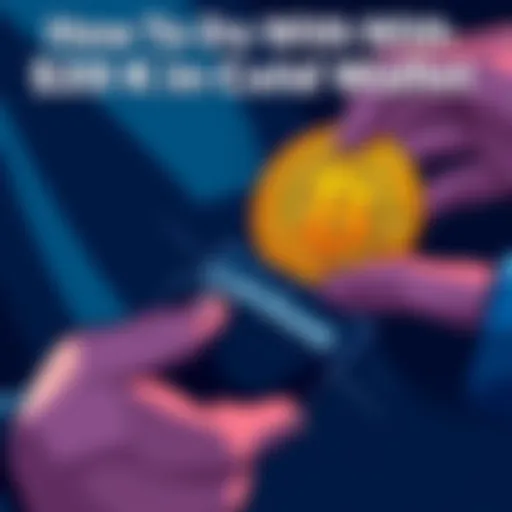 A digital illustration showing a person moving Bitcoin from a Coinbase wallet to a cold wallet for security.
