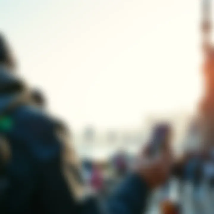 A traveler from London in Istanbul, exploring online work and bartering for cryptocurrency while holding a smartphone and a small amount of cash.