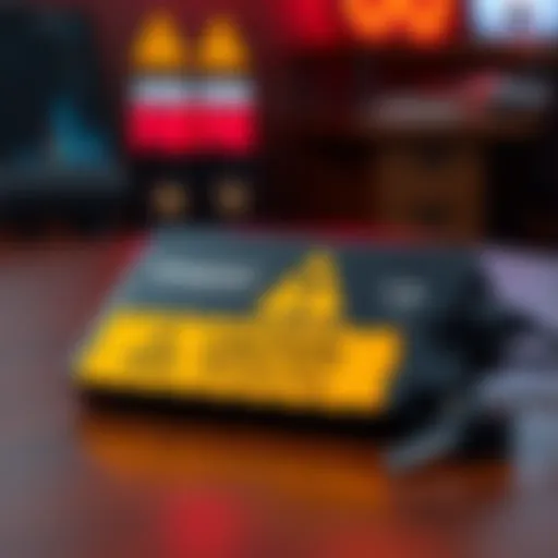 A Trezor hardware wallet placed on a table with a caution sign indicating security concerns about private keys.