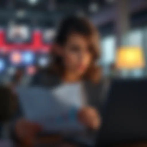 A person looking concerned while checking their financial statement on a laptop, symbolizing payout problems.