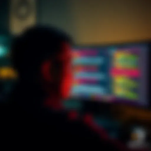 A person looking frustrated at a computer screen displaying errors while trying to download blockchain on Tai OS