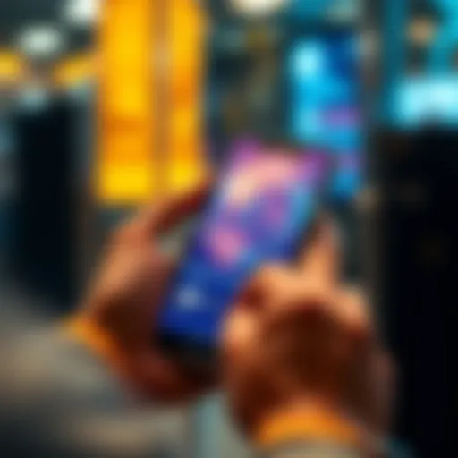 A person using a smartphone to verify their Trust Wallet after a fund collector transaction, displaying cryptocurrency symbols on the screen.