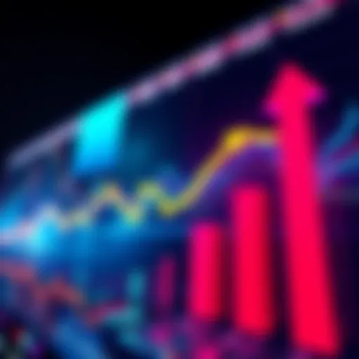 A graphic showing Trx currency value increasing with a chart and upward arrows.