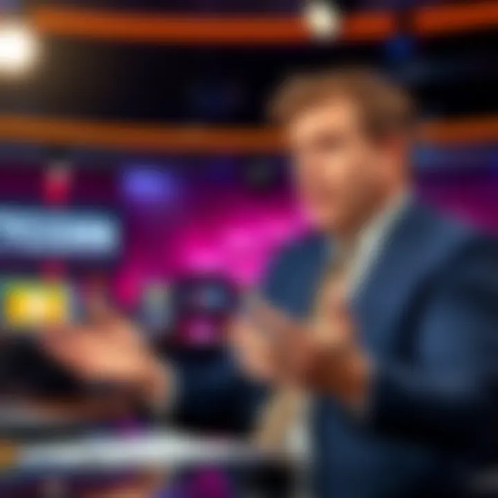 Tucker Carlson discussing Bitcoin Tucker Carlson speaks about Bitcoin and CIA's role in a studio setting