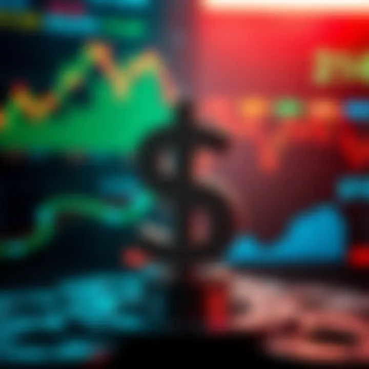 A graphic representation of the U.S. government debt with a dollar sign and financial charts in the background, symbolizing the $38 trillion debt challenge.