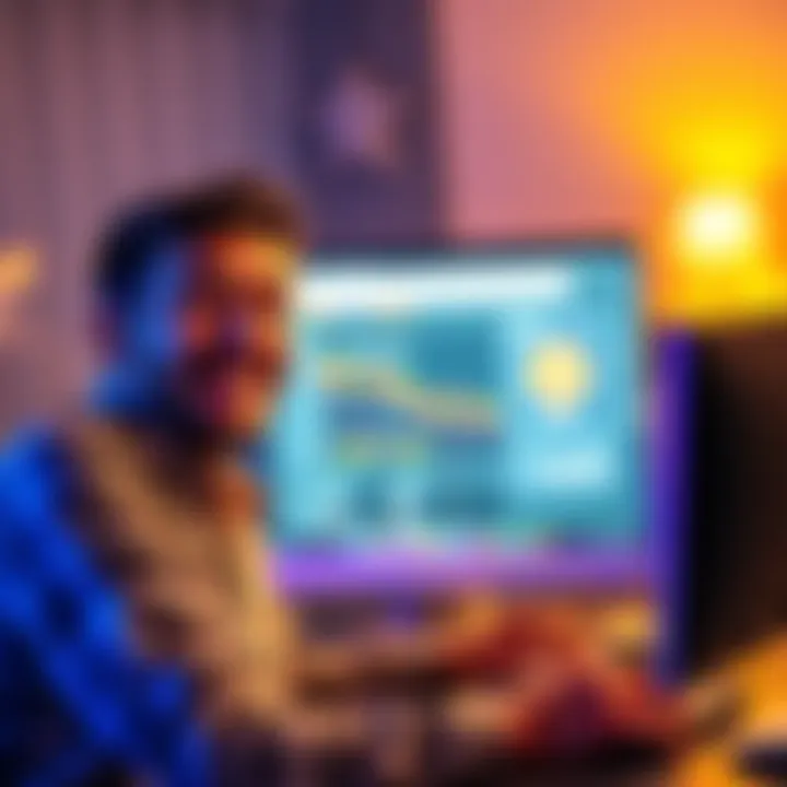 A happy person smiling with a computer screen showing a new digital wallet, reflecting joy after switching from a Ledger wallet.