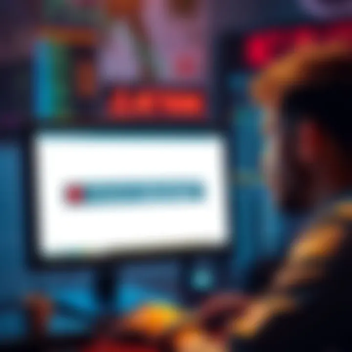 A person looking frustrated at a computer screen with an error message displayed regarding staking rewards