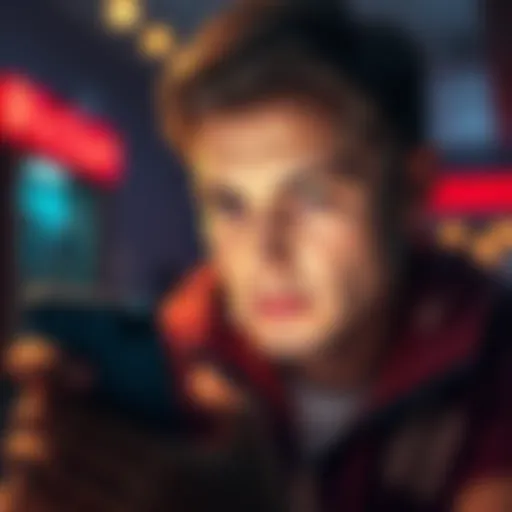 A person looking at a smartphone with a worried expression, indicating concern about lost cryptocurrency funds