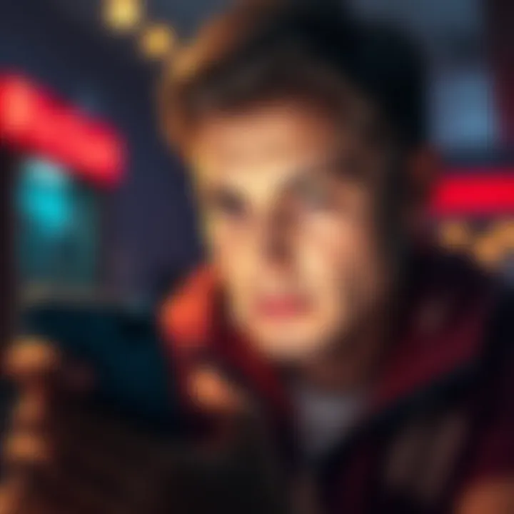 A person looking at a smartphone with a worried expression, indicating concern about lost cryptocurrency funds