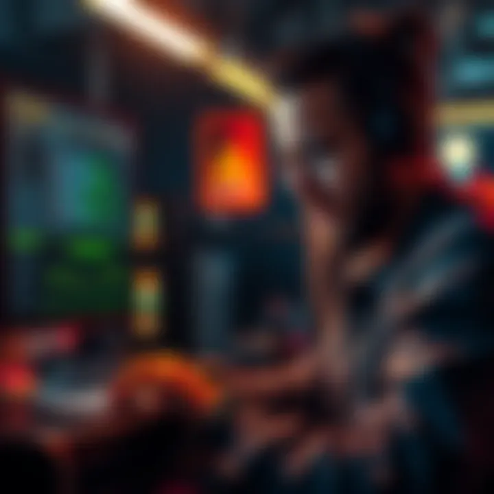 A frustrated person looking at a computer displaying low earnings from Honeygain, showing signs of connectivity issues.