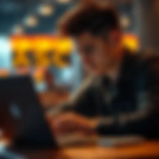 A person looking frustrated while closing their laptop, symbolizing departure from online discussions.