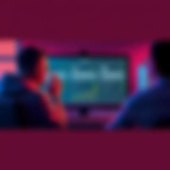People looking at a computer screen showing stagnant balances and empty notifications about Massive updates.