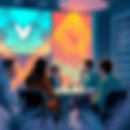 People engaging in a forum about Vechain and blockchain technology