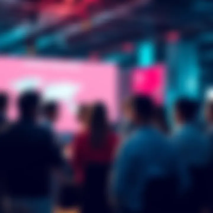 People engaged in a discussion about blockchain technology at a Vechain community event