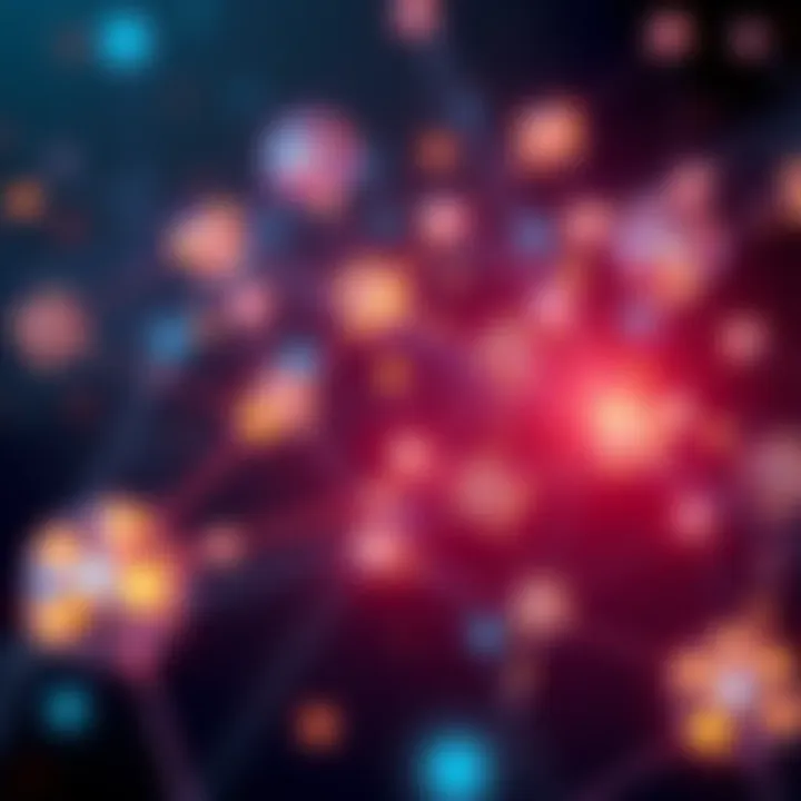 A digital illustration of a network connected by transparent data nodes, symbolizing trust and transparency in AI technology.