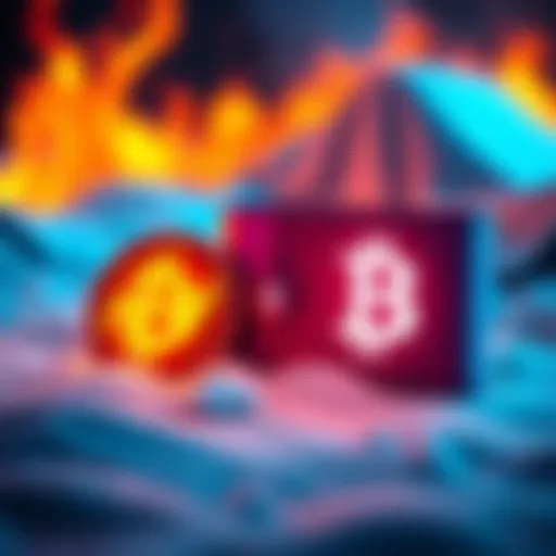 Illustration showing a hot wallet icon next to a cold wallet icon, representing options for storing Bitcoin securely.