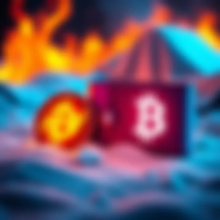 Illustration showing a hot wallet icon next to a cold wallet icon, representing options for storing Bitcoin securely.