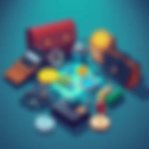 An illustration showing different types of cold wallets and digital asset prices, featuring both old and new buyers discussing their strategies.