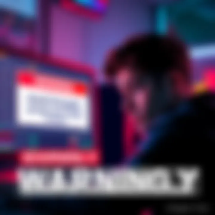 A user looking worried at a computer screen showing a warning about losing funds on Changelly