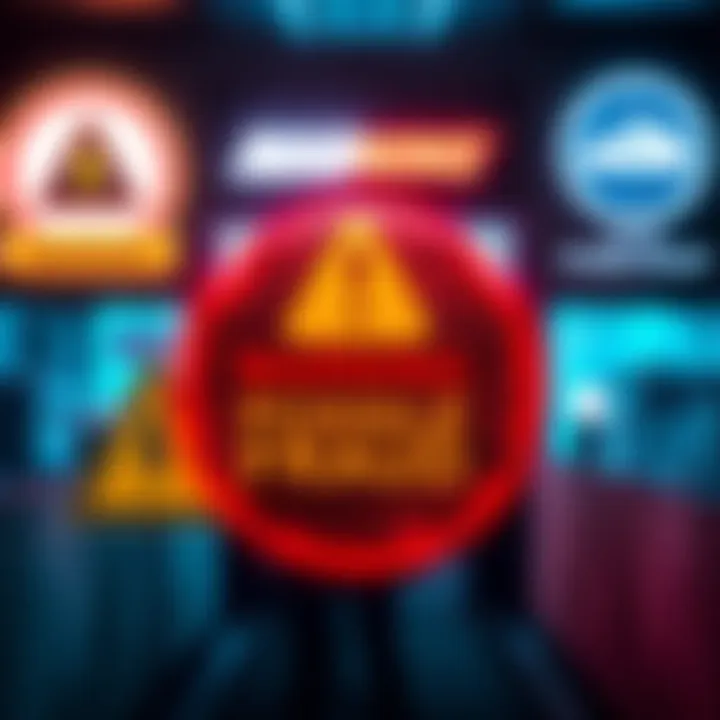 Alert graphic showing warning signs related to Minebithopper.com and possible fraud