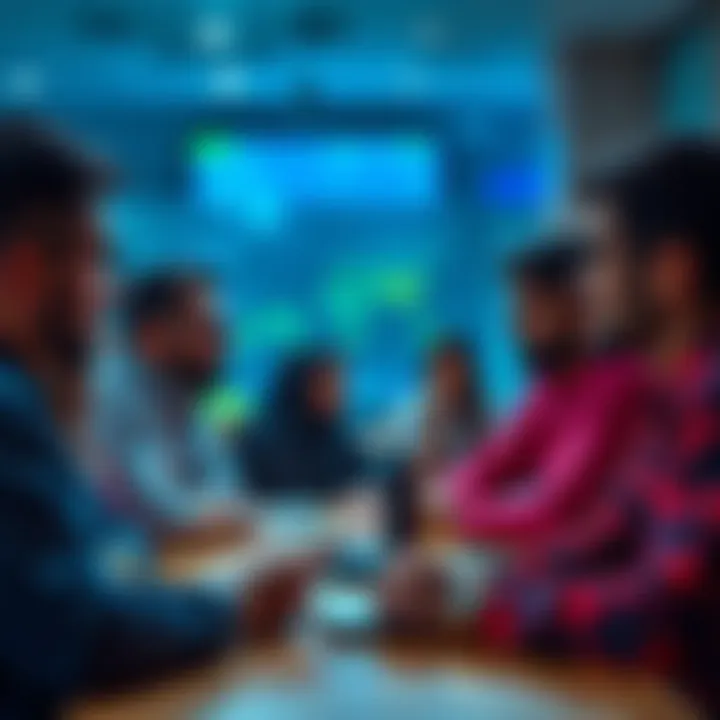 WazirX users discussing restructuring plan in a meeting, showing unity and support for the platform's future.