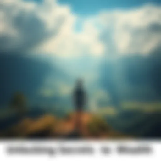 A person standing on a hilltop, overlooking a lush valley, representing freedom and a fulfilling lifestyle.