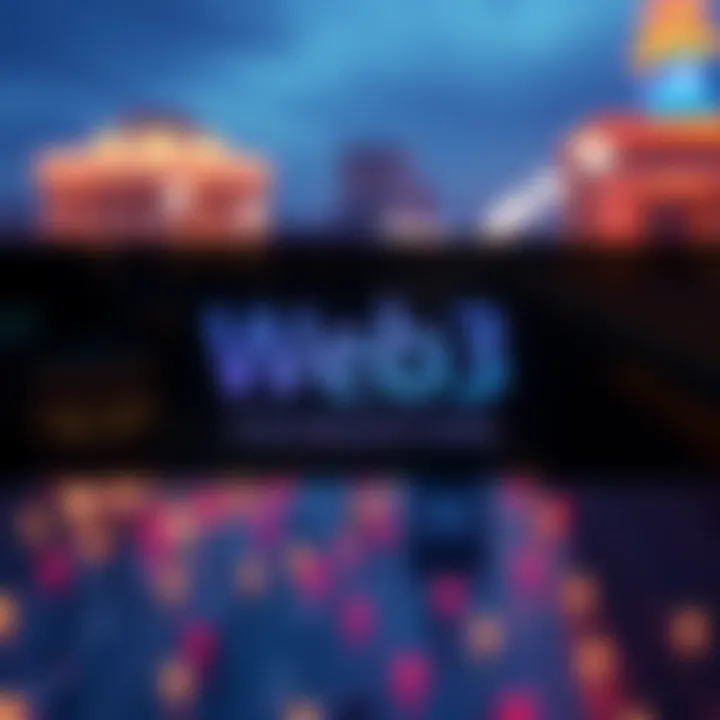 Web3 Foundation logo integrated with blockchain symbols and community icons, representing governance and participation