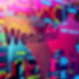 A close-up of a digital screen displaying the phrase 'Wen Lambo?' in a bold font, surrounded by cryptocurrency graphics.