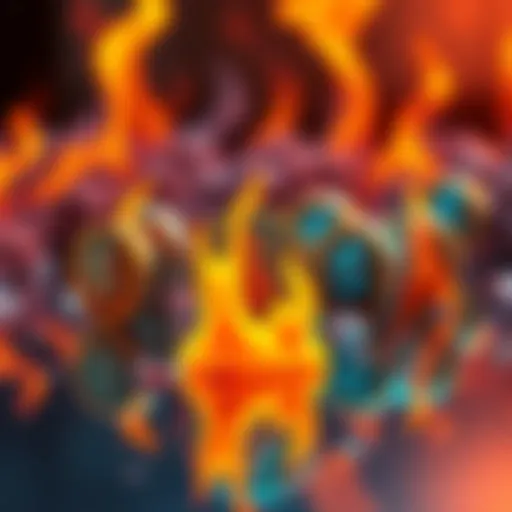 Visual representation of WenPadLabs tokens with dollar signs and burning flames, symbolizing reflections and value enhancement.