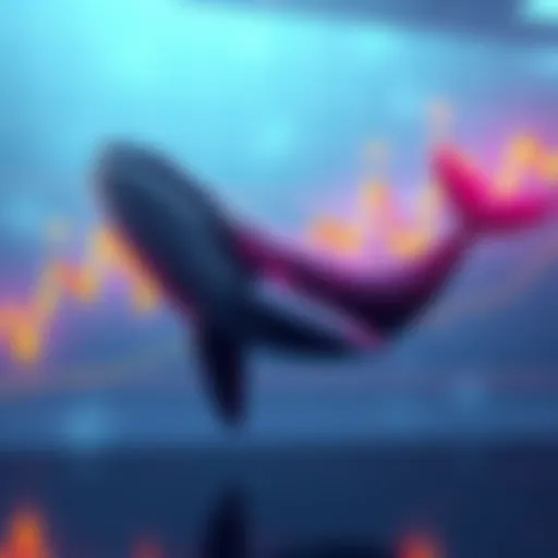 A chart showing price trends with whale support indicators and Bitcoin ratios suggesting potential growth to $1.