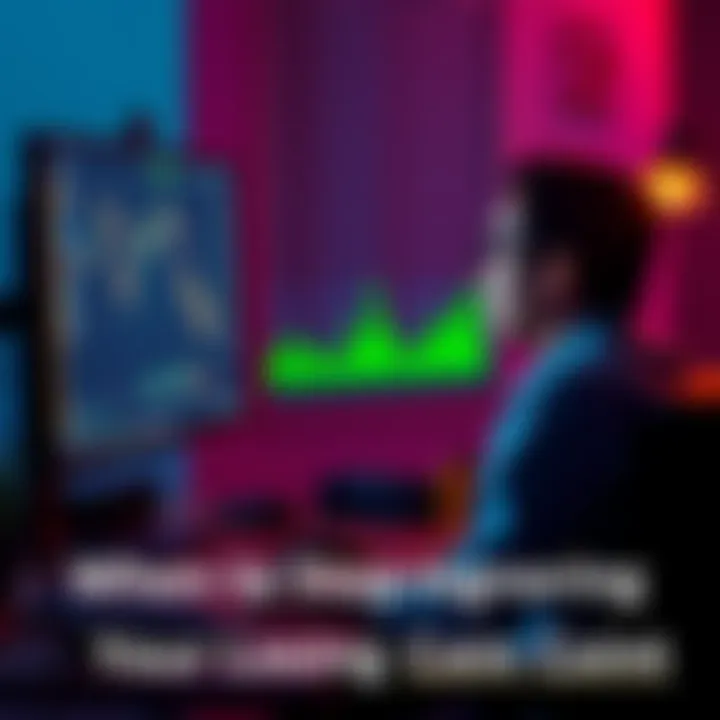 A person sitting at a desk, staring at a screen showing a downward trend in a cryptocurrency chart, looking anxious about their investment choices.