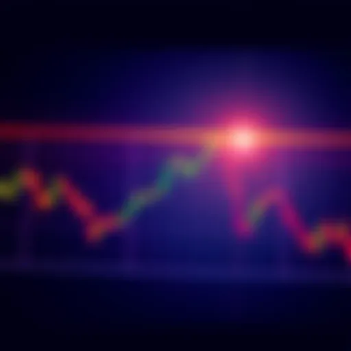 A downward trend line on a price chart symbolizing the 20% drop in the first spot XRP ETF value amid market turmoil.