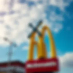Visual representation of XRP symbol overtaking a McDonald's sign, symbolizing the shift in market valuation.