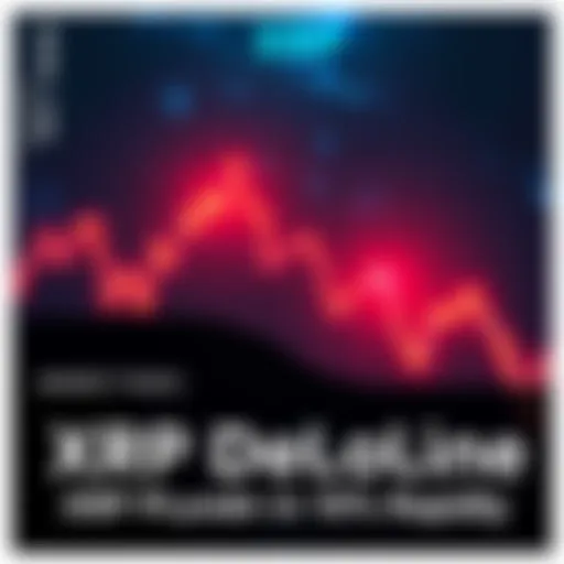 Graph showing rapid decline in XRP value with downward trend line