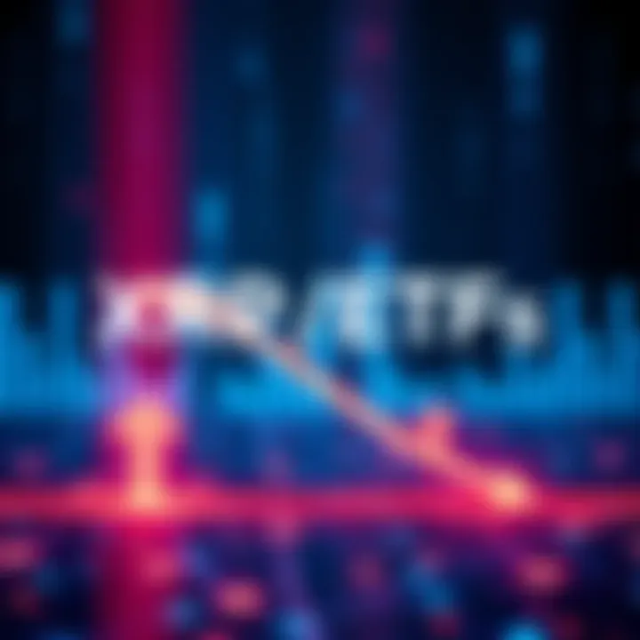 A graphic showing the relationship between XRP ETFs and regular XRP prices, with downward arrows indicating price decrease.