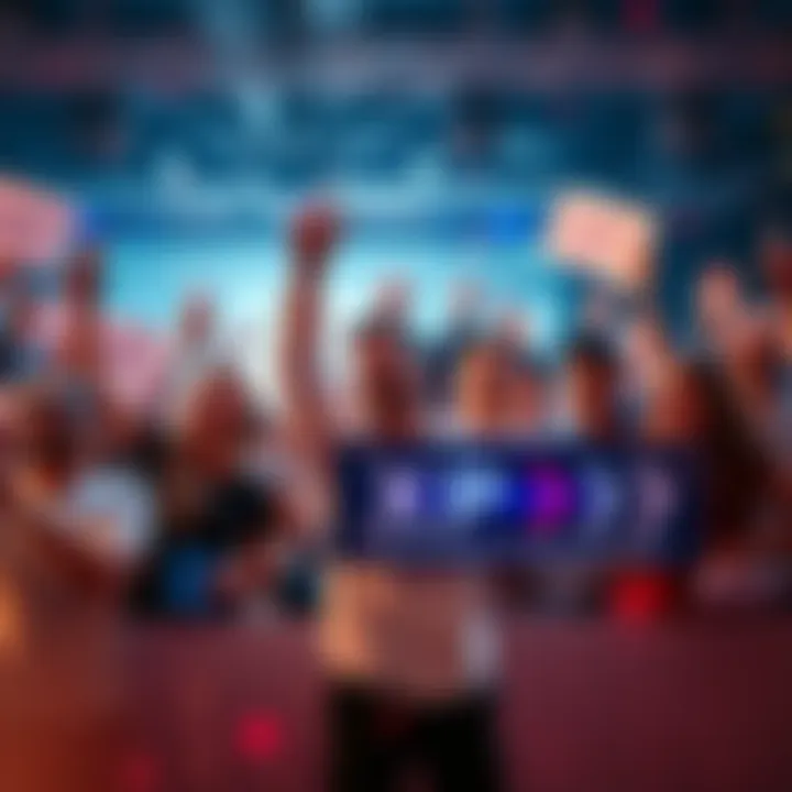 A group of people joyfully celebrating their XRP cryptocurrency ranking at #3 in market standings, holding banners and displaying positive emotions. Some are looking towards a bright future with hopes of reaching #2.