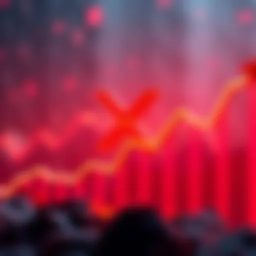 XRP logo with a graph showing an upward trend, symbolizing the cryptocurrency's rise past three dollars and ambitions in the financial market.