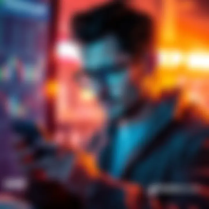 A person reviewing their XRP investments on the Robinhood app, looking concerned about market volatility.