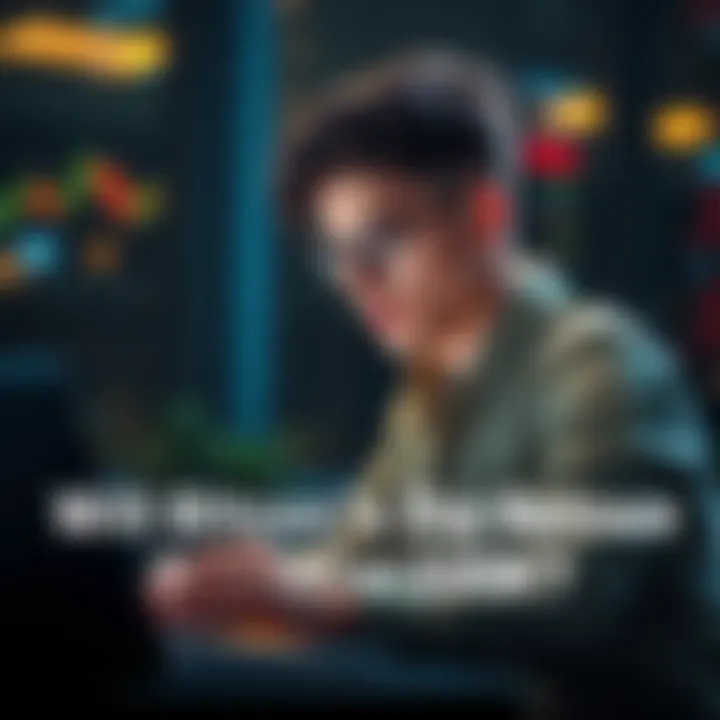 A 25-year-old investor looking at Bitcoin price charts on a laptop, contemplating his options for buying Bitcoin at $120K or waiting for a price dip.