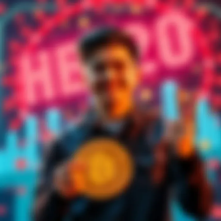 A 21-year-old investor proudly displays their crypto achievement with a digital graphic of 36,320 HBAR coins in the background.