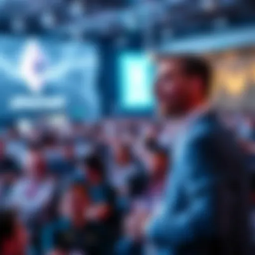 Zak Cole addressing the crowd at an Ethereum event, advocating for stronger action from the Ethereum Foundation to strengthen ETH's position as a world reserve asset.